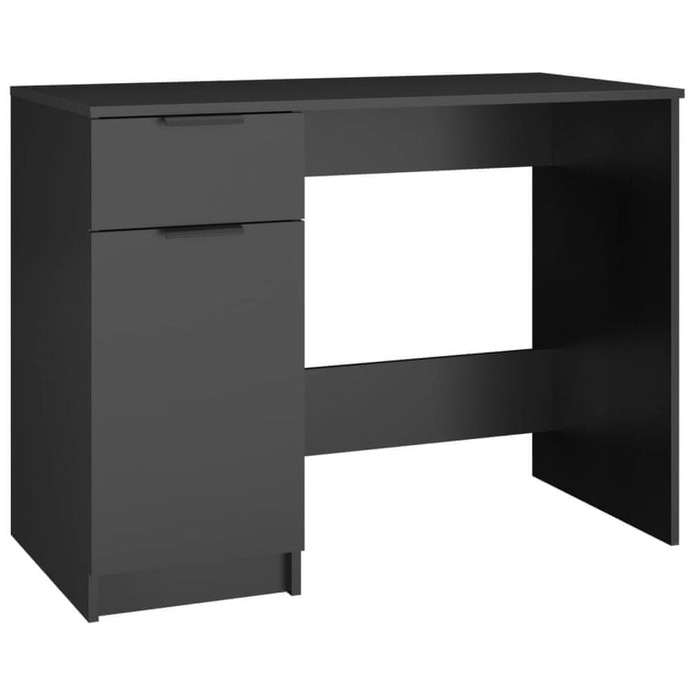 Vidaxl Stôl čierny 100x50x75 cm kompozitné drevo